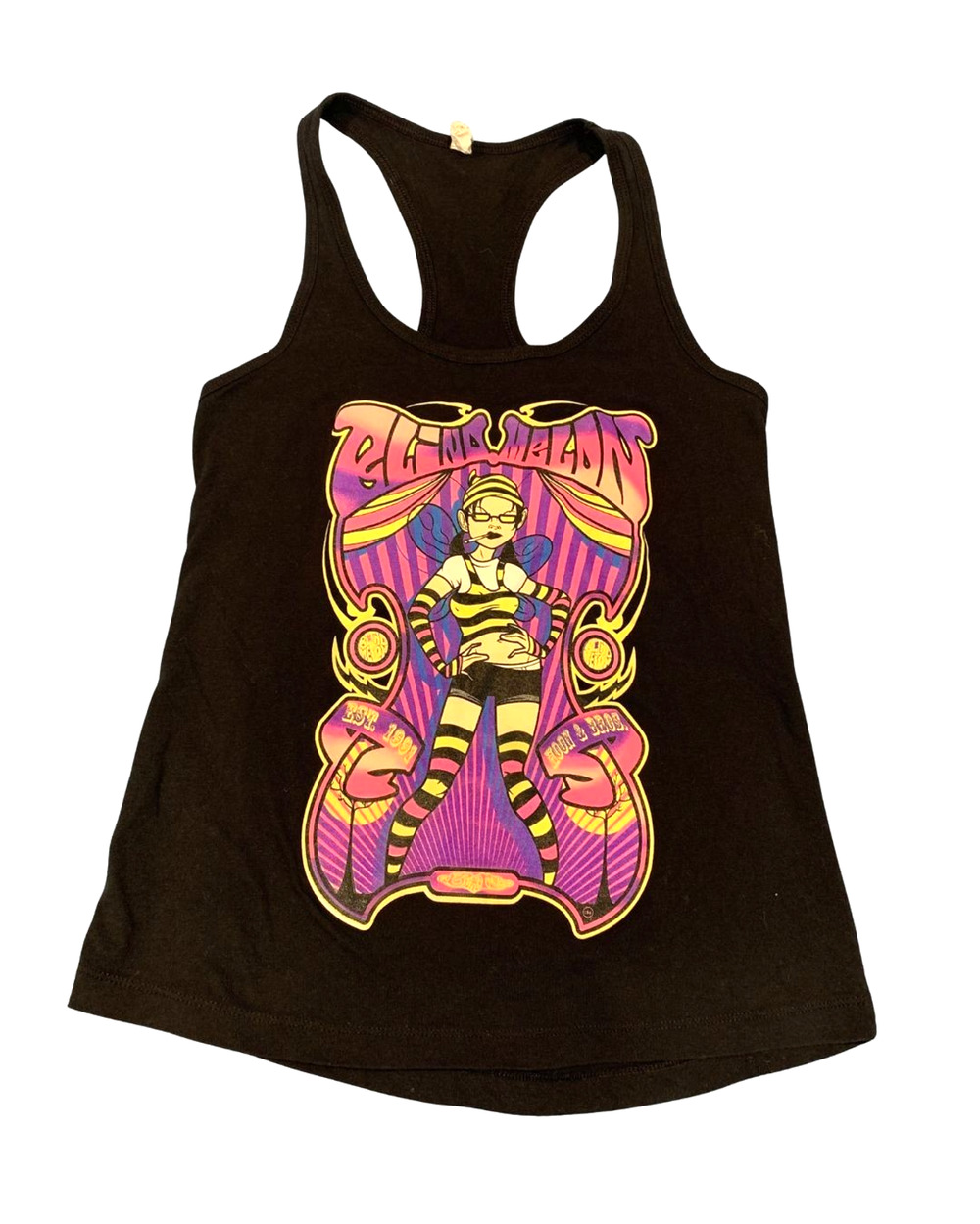 Blind Melon Bee Girl Womens Tank Top Size S Black Costume 90s Band Alt Rock